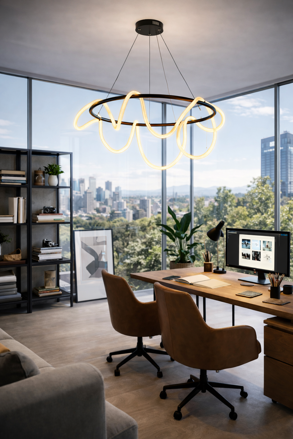 Round LUX Rope Light Pendant