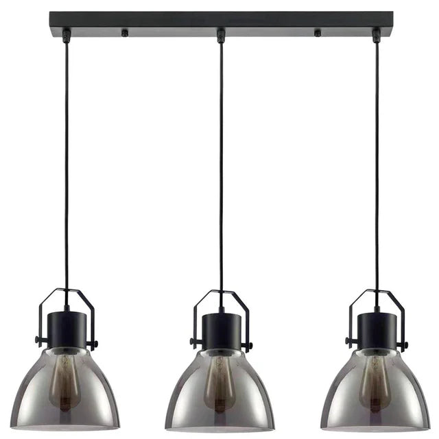 LAMPO Matte Black Pendant Light - 3 Light LED ** New Arrival **