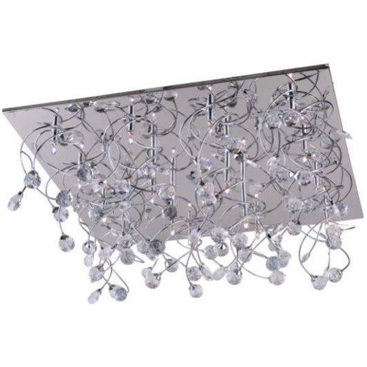 Katie Square Flush Mount Chandelier - Chrome - Large - V&M IMPORTS Australia