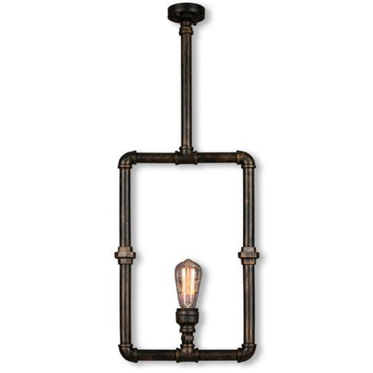 PIPE Industrial Steampunk Man Cave 1 Light Pendant - V&M IMPORTS Australia
