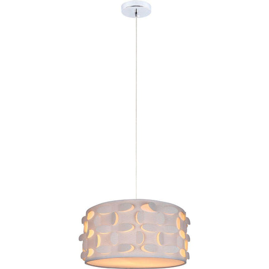 Buko 40cm White Fabric Drum Pendant Light - V&M IMPORTS Australia