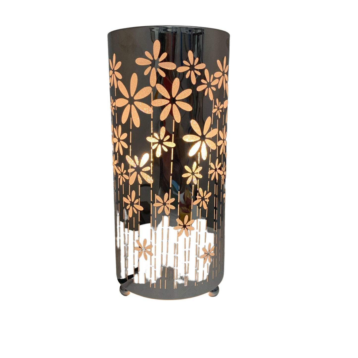 Daisy Laser Cut Chrome Table Lamp - V&M IMPORTS Australia