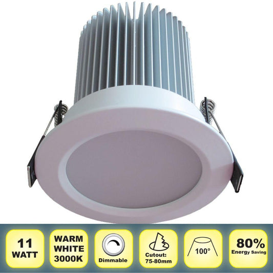 Lumina LED Downlight 11 Watt Warm White 3000K Dimmable Spotlight - V&M IMPORTS Australia
