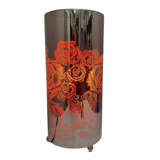 Rose Laser Cut Chrome Table Lamp - V&M IMPORTS Australia
