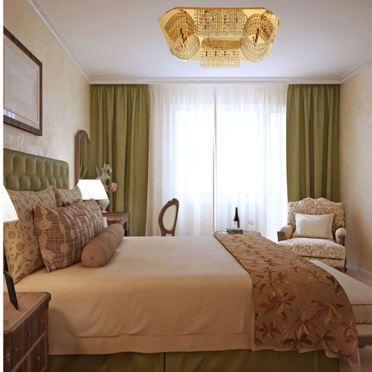 Tunnel 60cm Crystal Flush Chandelier - V&M IMPORTS Australia