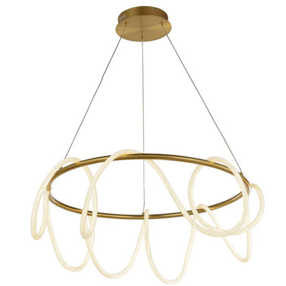 Round LUX Rope Light Pendant