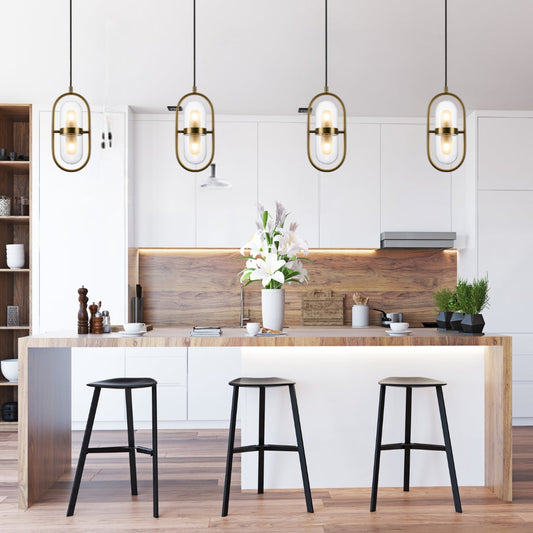 EURO Satin Brass LED Pendant Light - 2 Light ** New Arrival **