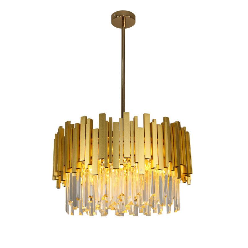 Regina 50 Satin Brass Crystal Chandelier