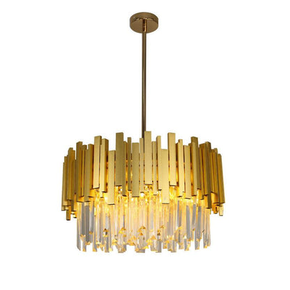 Regina 50 Satin Brass Crystal Chandelier