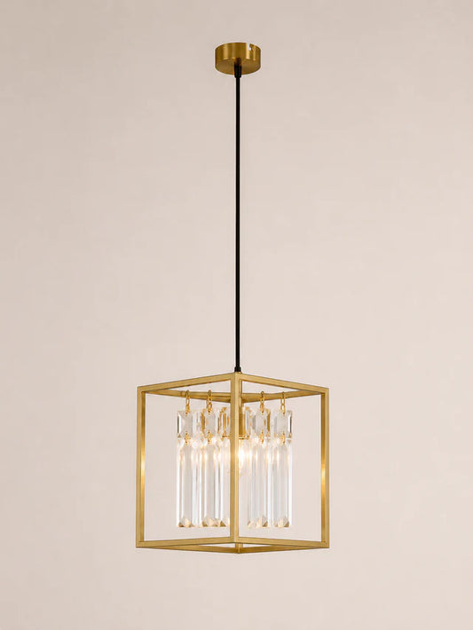 Gold 20CM Tael Crystal Pendants 1 Light