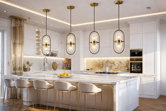 EURO Satin Brass LED Pendant Light - 2 Light ** New Arrival **