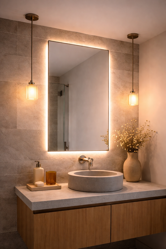 CUBO 1 Light Frosted Crystal Pendant