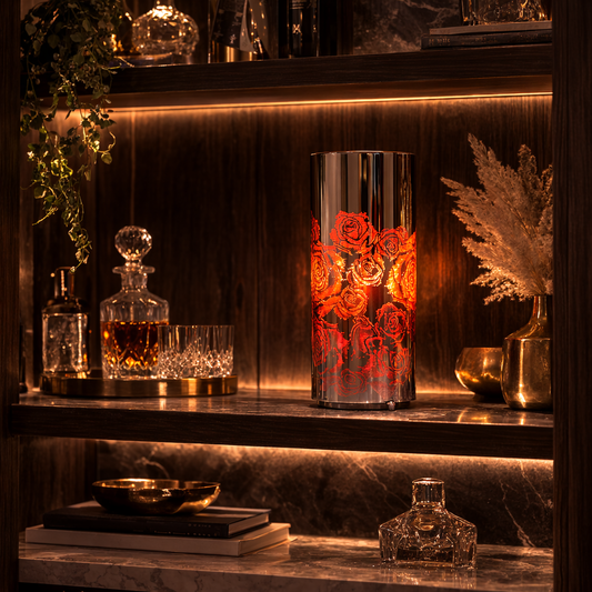 Rose Chrome Table Lamp