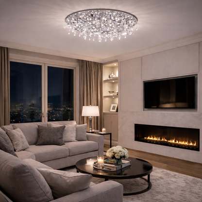 Round Katie 60 Chrome Chandelier