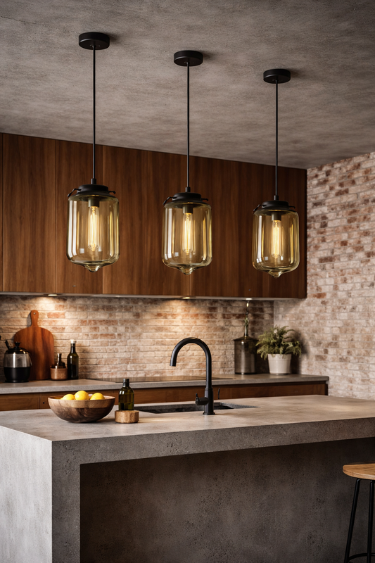 London| 1 Light Glass Pendant | Limited Availability