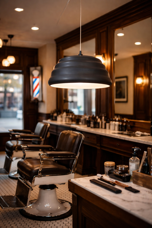 MIKI - Industrial Aluminium Pendant Matte Black