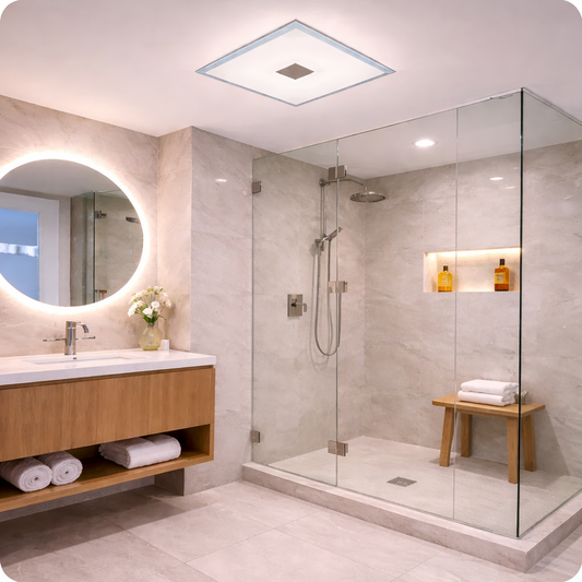 DAMIANO - Square - 32watt Flurescent - Glass Oyster