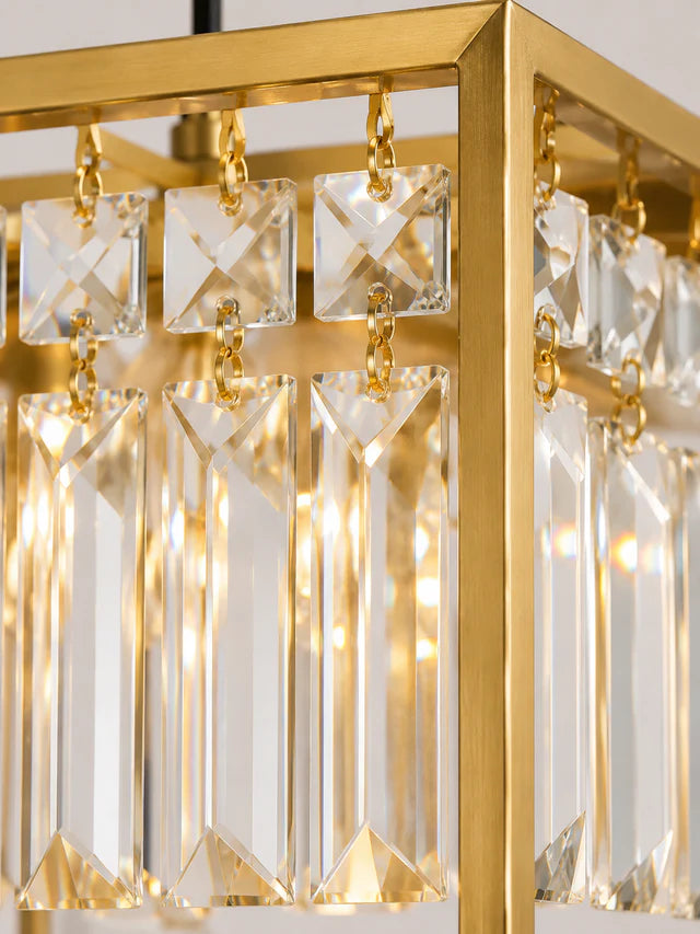 Gold 20CM Tael Crystal Pendants 1 Light
