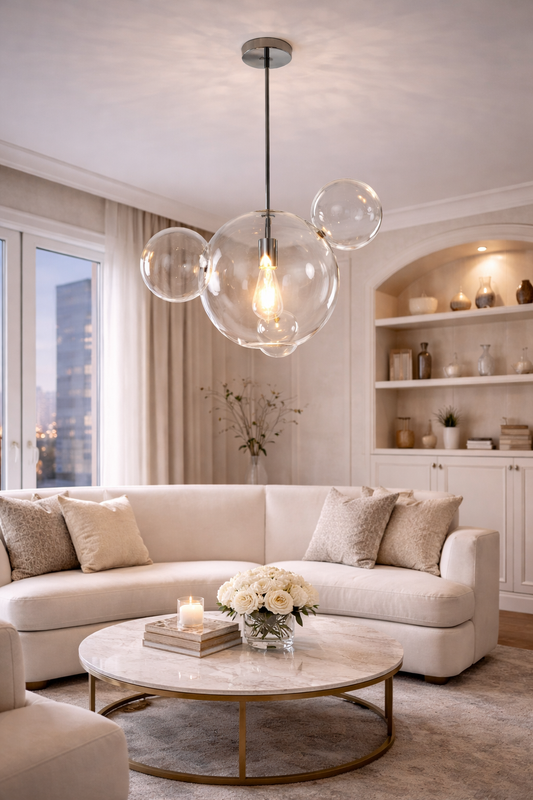 PLANET - Vintage Industrial Glass Pendants - Replica Jeremy Pyles - Clear