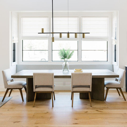 DRITTO Matte Black and Satin Brass Pendant Light - 6 Light ** New Arrival ** - in2 Lighting Australia