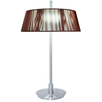 Paolo 2 Light Silk String Shade Table Lamp Black Shade