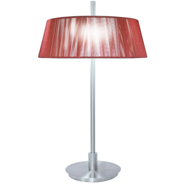 Paolo 2 Light Silk String Shade Table Lamp Black Shade