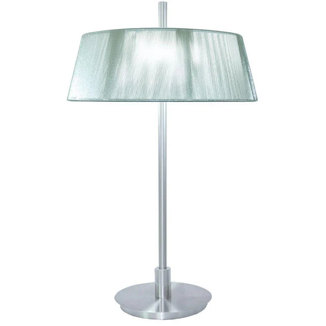 Paolo 2 Light Silk String Shade Table Lamp Black Shade