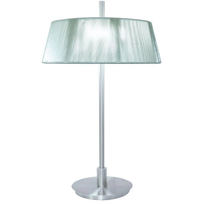 Paolo 2 Light Silk String Shade Table Lamp Black Shade