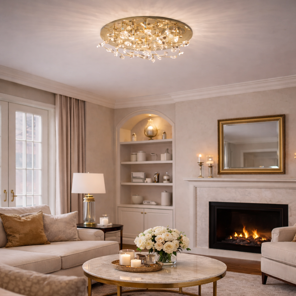 Round Katie 50 Gold Chandelier