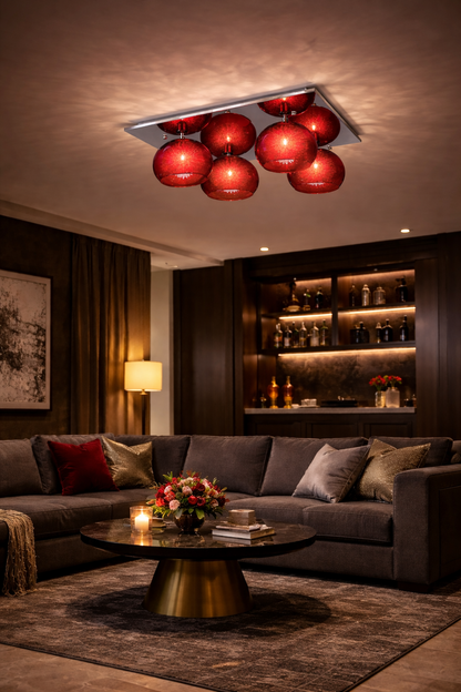 METEOR - 4 Light - CTC - FLUSH - Red