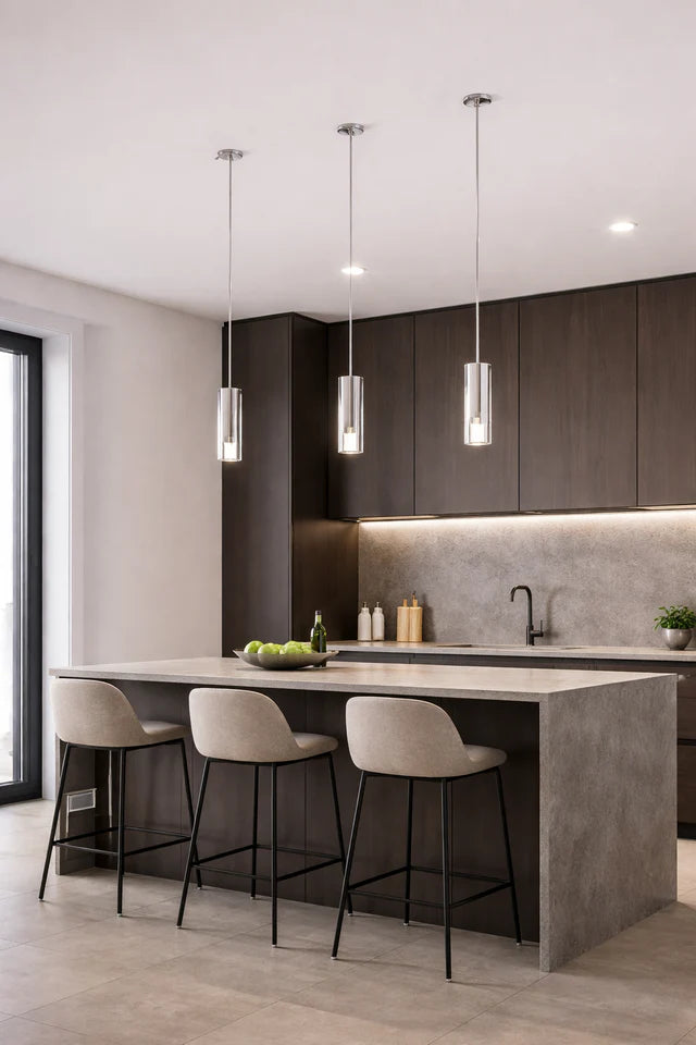 Cubo 1 Light Hard Polished Crystal Pendant