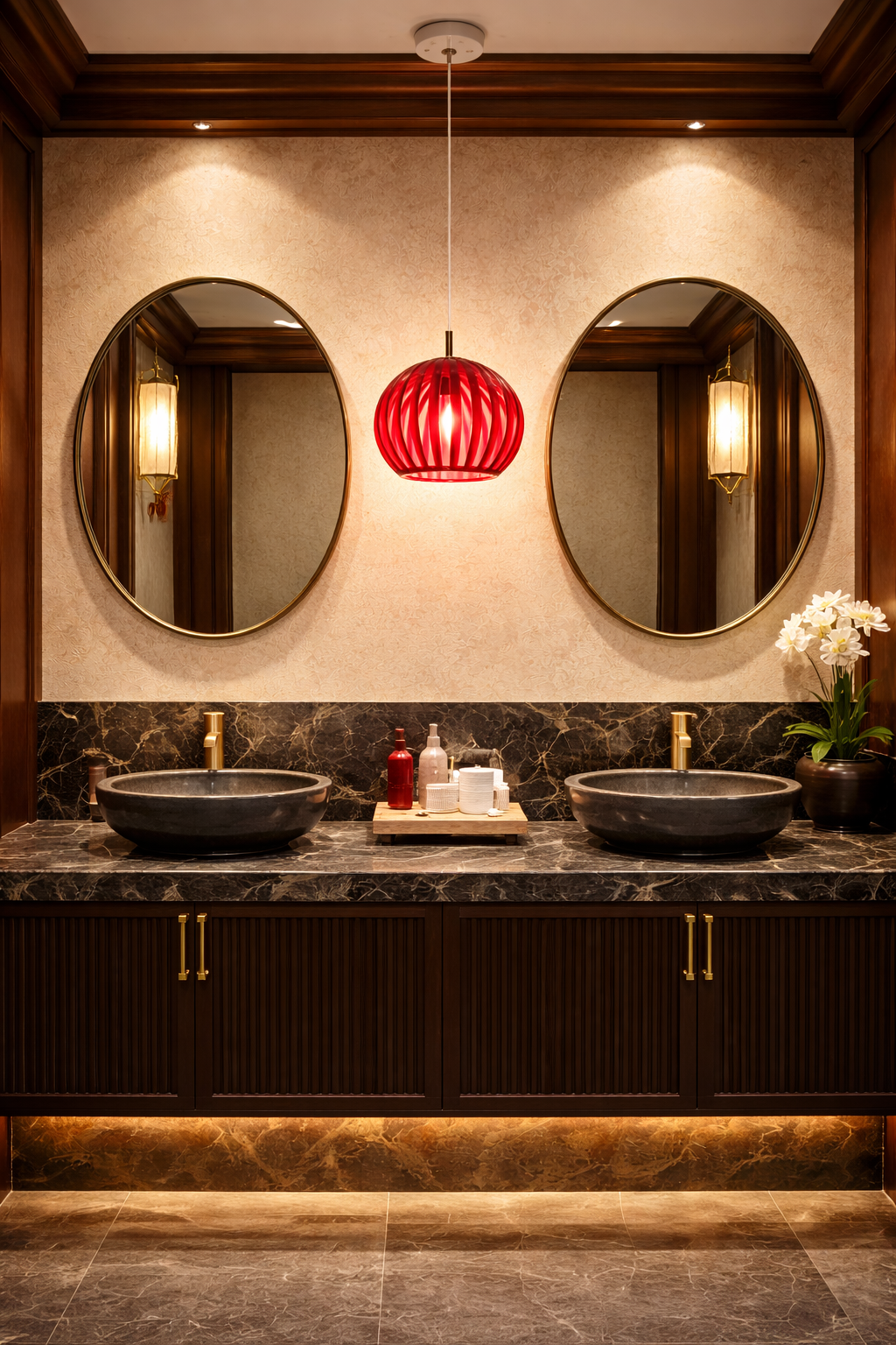Lupo | Red Acrylic & Glass Pendant | Limited Avalability