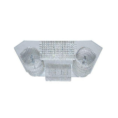 Tunnel 60cm Crystal Flush Chandelier