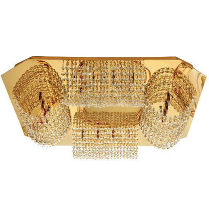 Tunnel 80cm Crystal Flush Chandelier