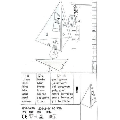PYRAMID - Stainless Steel - Exterior Wall Light - V&M IMPORTS Australia