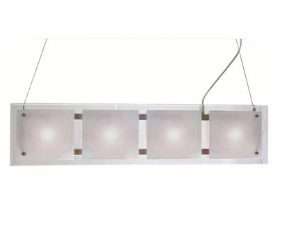 PANEL 4 Light Halogen Rectangle Glass Pendant - V&M IMPORTS Australia