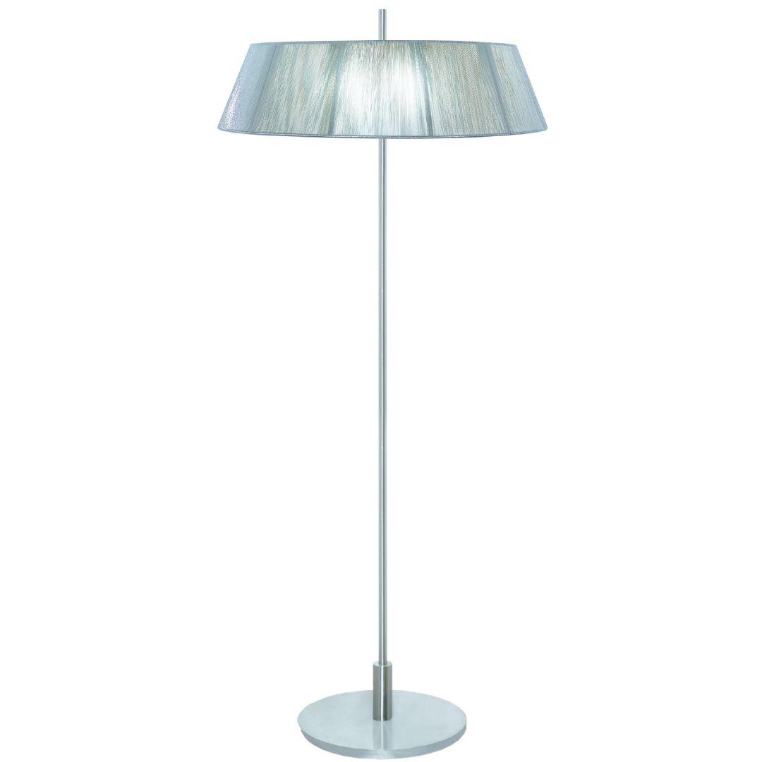 Paolo 2 Light Silk String Shade Floor Lamp Silver Shade - V&M IMPORTS Australia