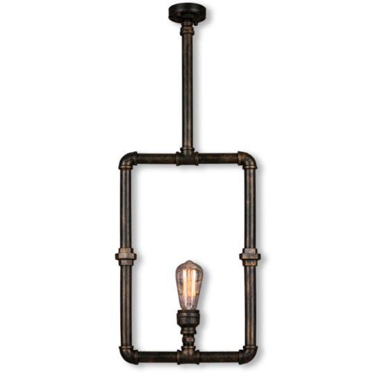 PIPE Industrial Steampunk Man Cave 1 Light Pendant - V&M IMPORTS Australia