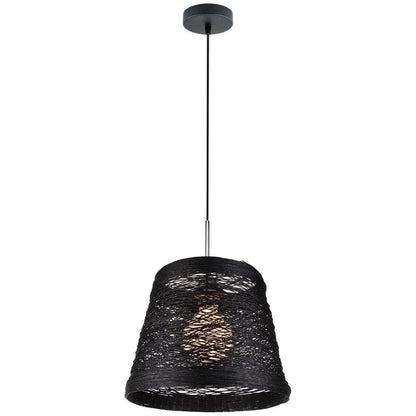 SORRENTO - Bamboo Wound Pendant - Black - Small - V&M IMPORTS Australia
