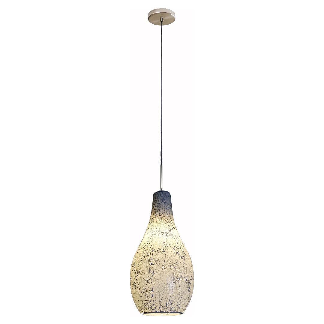 VASCO - Mosaic Crackled Glass Pendants - White Glass - V&M IMPORTS Australia