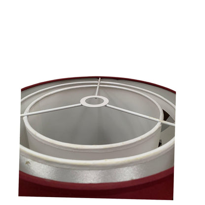 ALDO 30cm DIY Plum Red Cut Fabric Drum shade pendant CLEARANCE - V&M IMPORTS Australia
