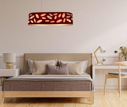 Carlo 90cm 4 Light Oval Burgundy Pendant - V&M IMPORTS Australia