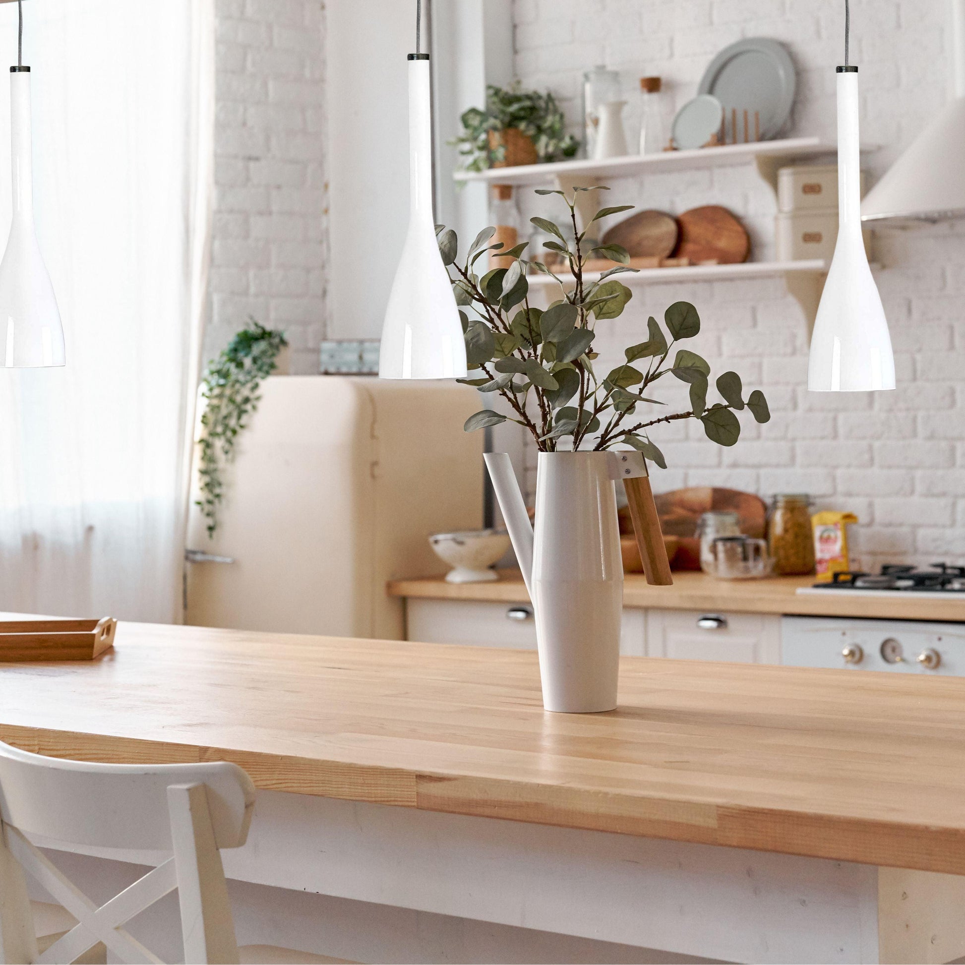 Coco 1 Light White glass Pendant - V&M IMPORTS Australia