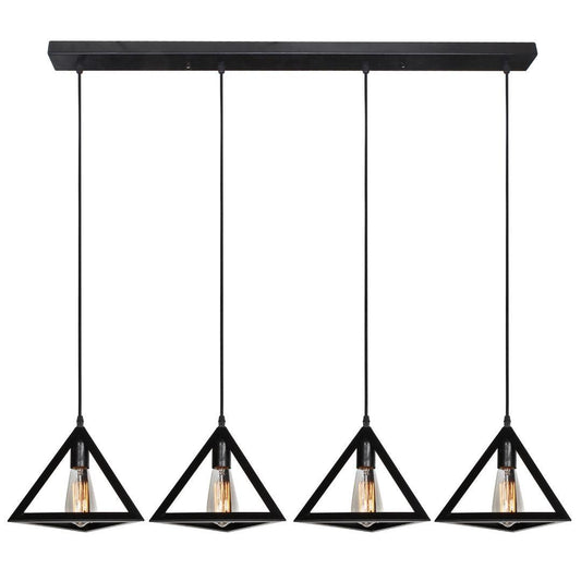 EQUATOR - Vintage Triangle Pendant - EQUATOR - 4 Light Pendant - V&M IMPORTS Australia