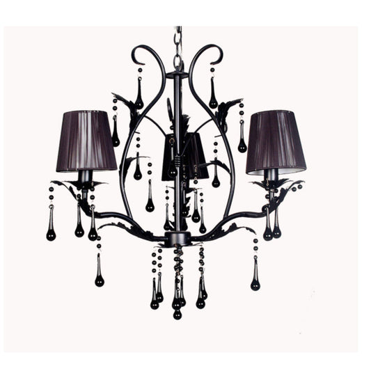 Florence 3 Light Black Crystal Chandelier - V&M IMPORTS Australia