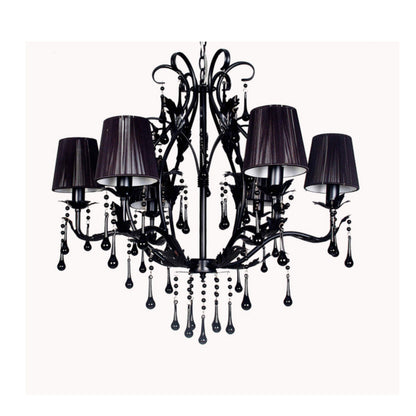 Florence 6 Light Black Crystal Chandelier - V&M IMPORTS Australia