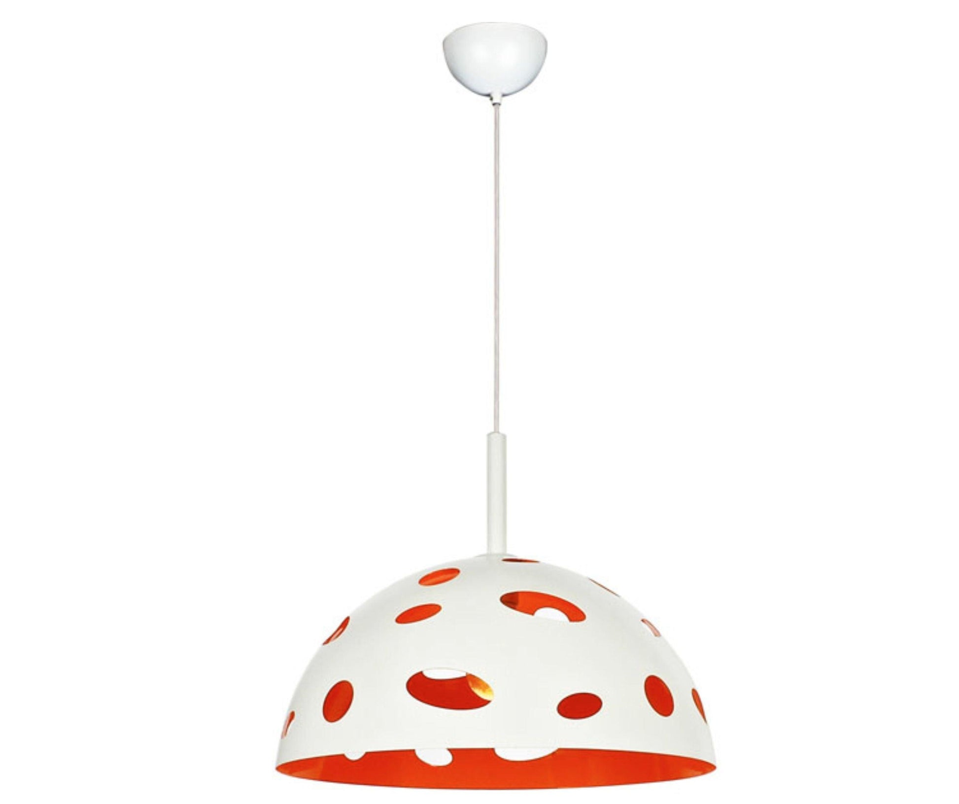 MINA 40cm White/Orange Laser Cut Metal Pendant - V&M IMPORTS Australia