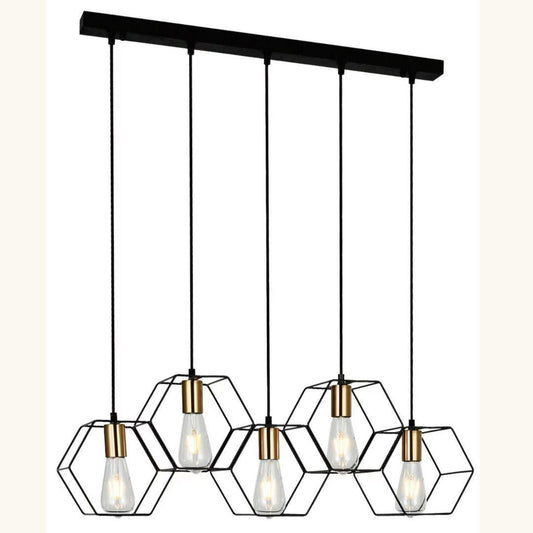 OCTO Matte Black Pendant Light - 5 Light ** New Arrival ** - V&M IMPORTS Australia