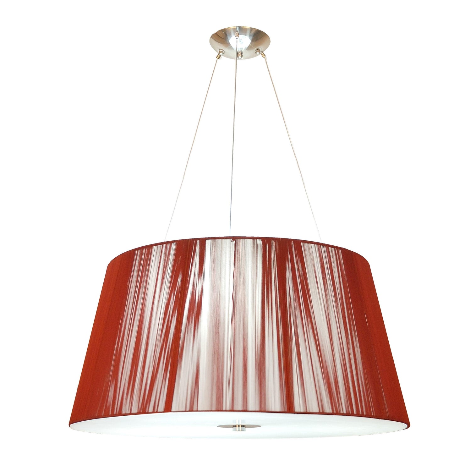 Paolo 60cm 3 Light Plum Red Drum Pendant - V&M IMPORTS Australia