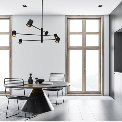 PELO Matte Black Pendant Light - 6 Light ** New Arrival ** - V&M IMPORTS Australia